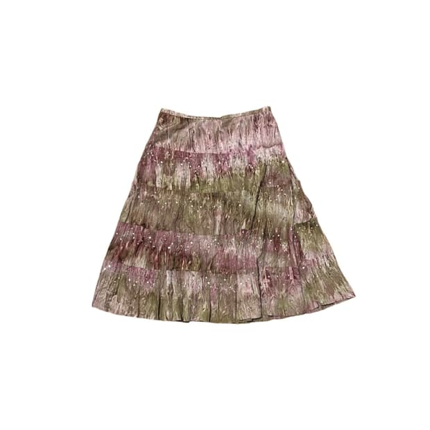 [Vintage] Ethnic Gradient Midi Skirt