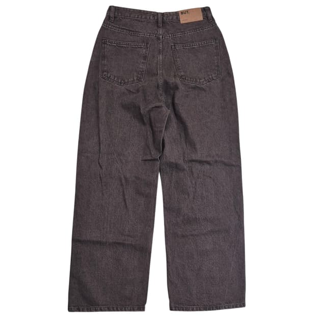 브라운 데님 와이드 팬츠