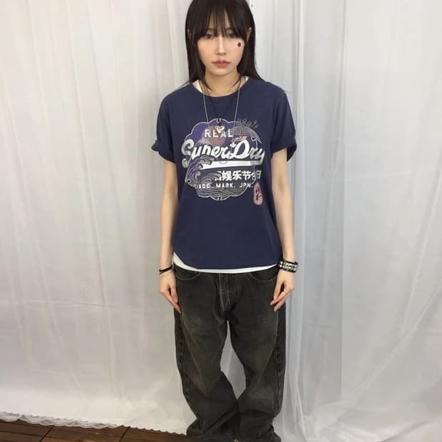 Superdry Navy Logo Graphic Tee