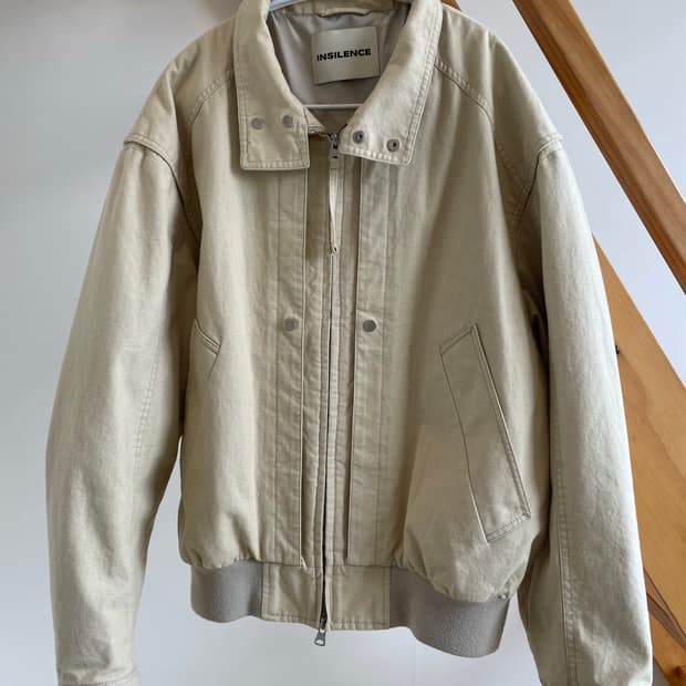 INSILENCE 워시드 아스트로 자켓 라이트 베이지 M