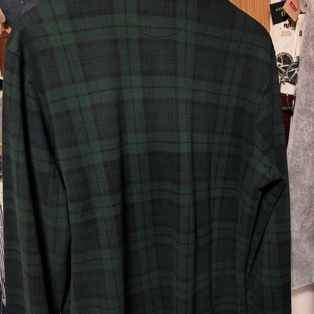 폴로 랄프로렌 타탄체크 반집업 새상품 L