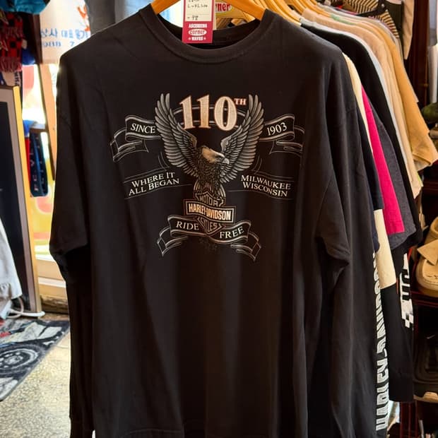 🦅HARLEY-DAVIDSON 110주년 기념 롱슬리브 티셔츠