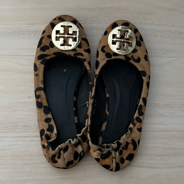 토리버치 레오파드 플랫슈즈
