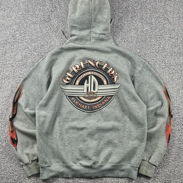 2002 할리데이비슨 엘크하트 플레임 후드집업 ( L추정 )/ 11318