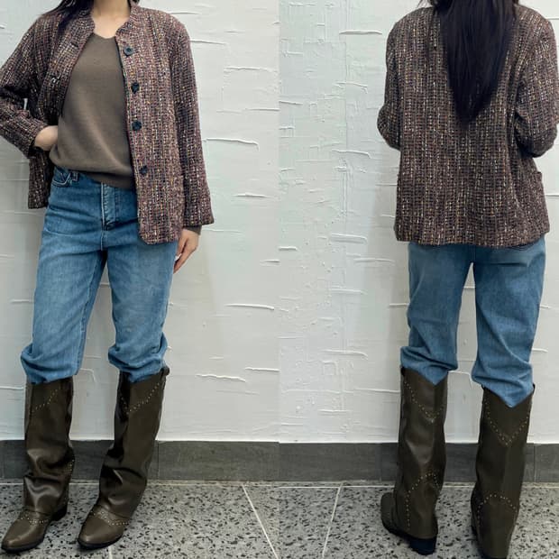 luminous tweed jacket
