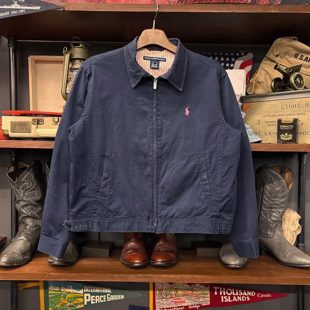 90s 랄프로렌 스포츠 크롭 바이스윙 자켓 핑크포니 N833