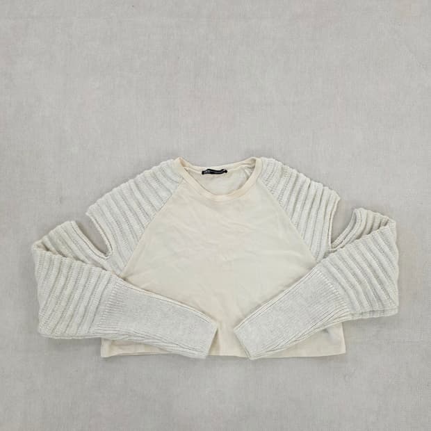[XS-S] 자라 크롭 니트 스웨트 1229J