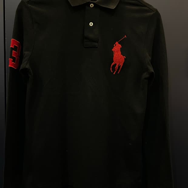 폴로 랄프로렌 레드 빅포니 3넘버 커스텀핏 긴팔 카라티