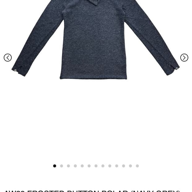 AW23 FROSTED BUTTON POLAR (NAVY GREY)