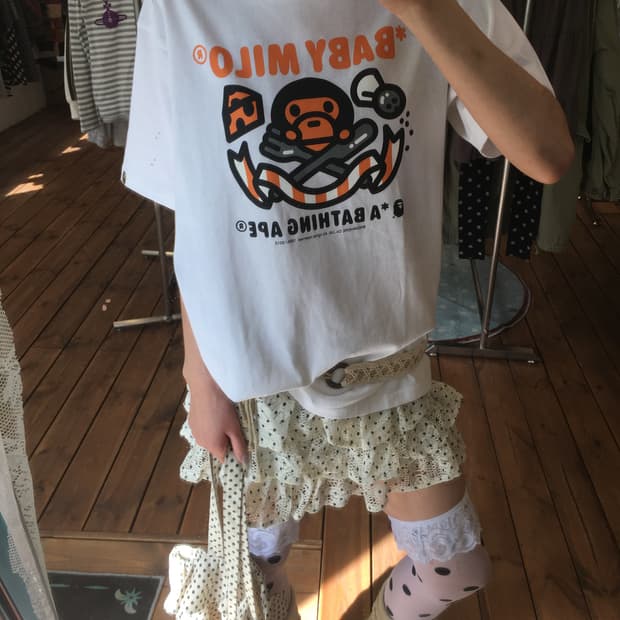 베이프 마일로 치즈 반팔