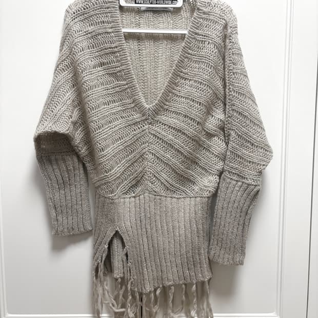 스컬프터 투웨이 스웨터 니트 Upside Down 라이트그레이