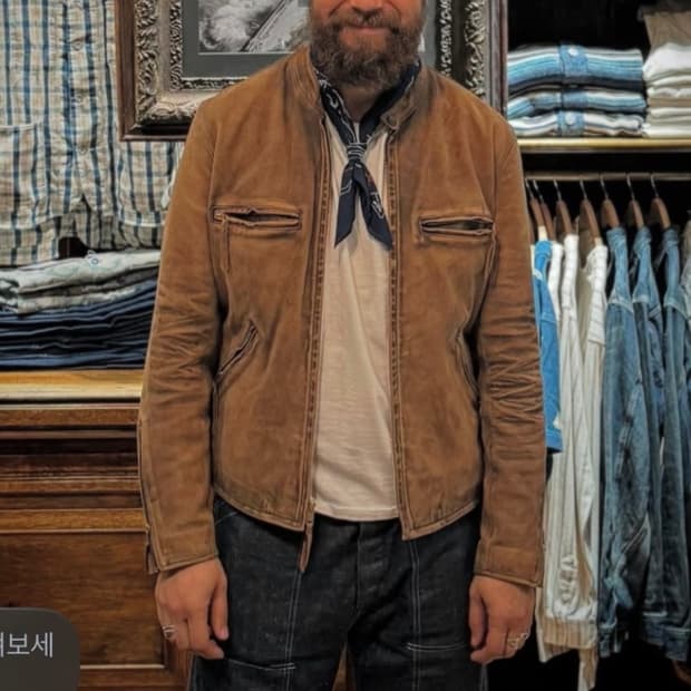 rrl 희귀 모터 레더 자켓 m사이즈 가죽