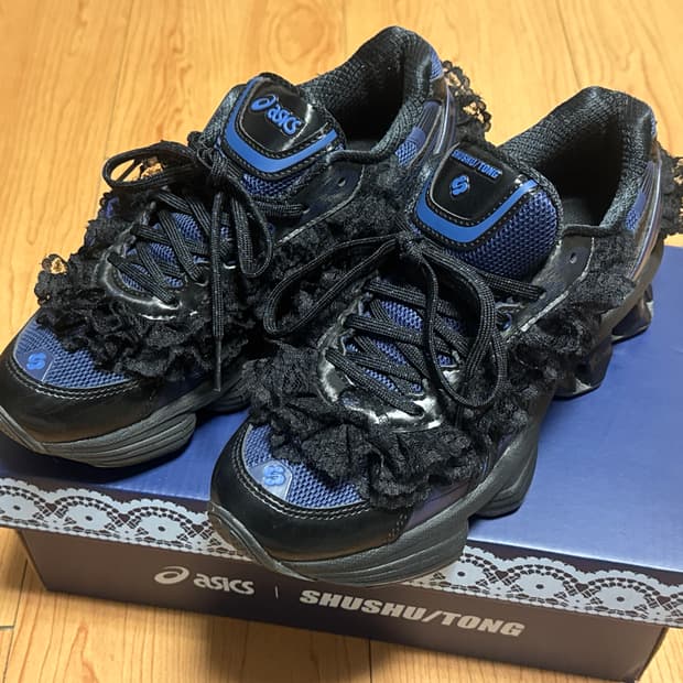 아식스 x 슈슈통 젤 키네틱 플루언트 블루 익스팬스 모나코 블루 240