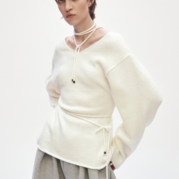 트리밍버드 2-way 투웨이 니트 화이트