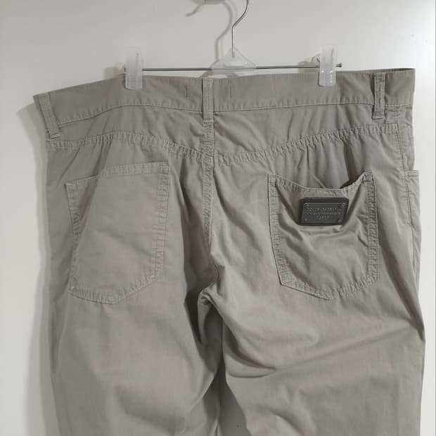 40인치 돌체앤가바나 베이지 팬츠 스트레이트핏 면바지