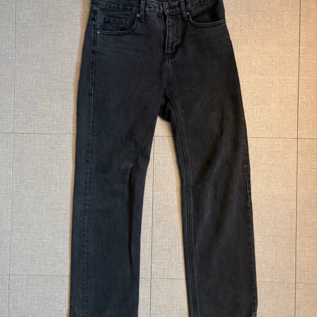 무탠다드 washed black denim pants