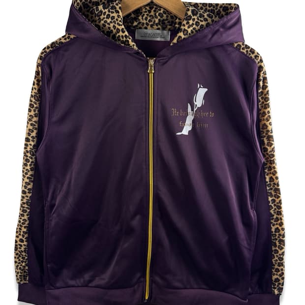 JPN 갸루 펑크 레오파드 레터링 세트2357