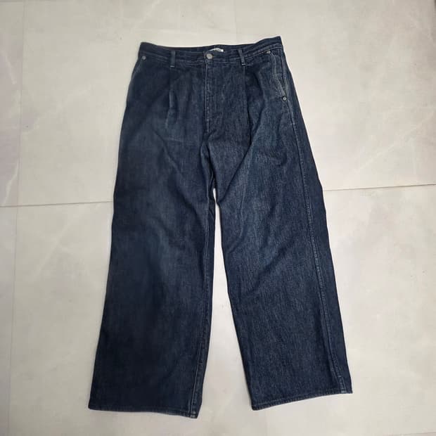 오라리 하드 트위스트 와이드 데님 4