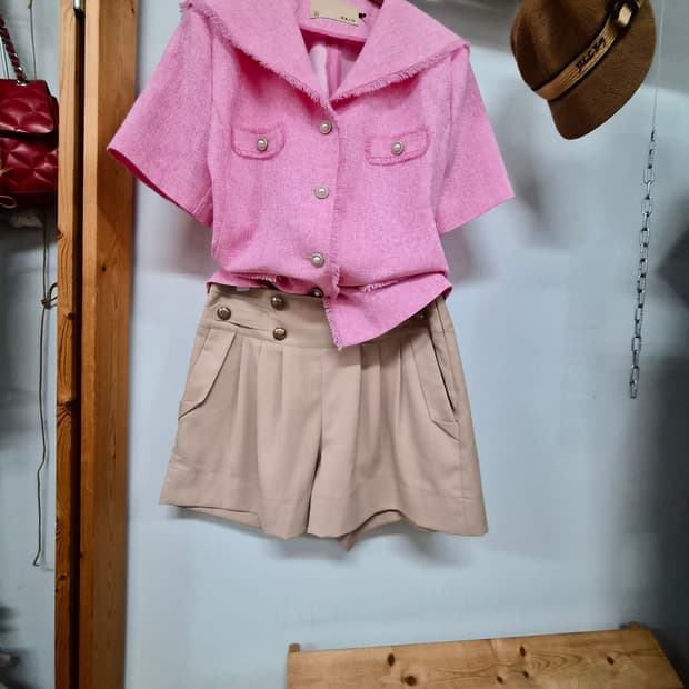 나인 쎄일러 여름 트위드 반팔자켓