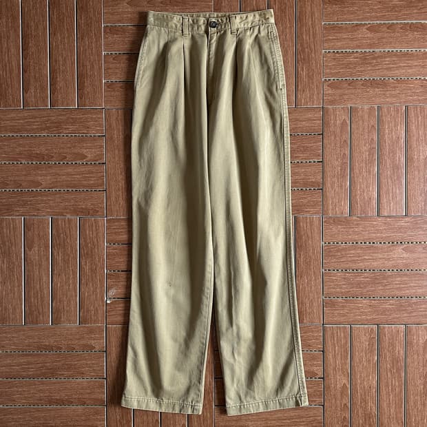 Bobson teo-tuck cotton chino pants