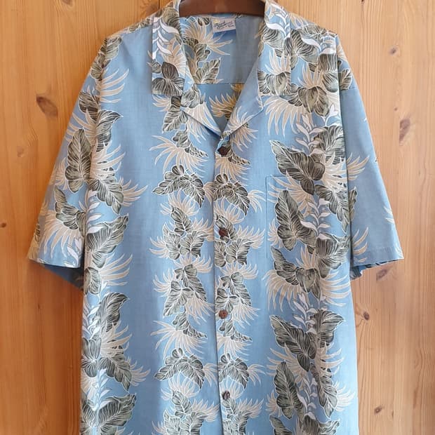 130(4XL).하와이안 셔츠(라이트블루)
