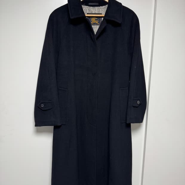 정품 올드 버버리 캐시미어 100 발마칸 코트