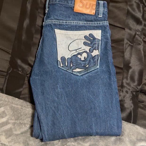 20FW 슈프림 X 스머프 레귤러 진 블루