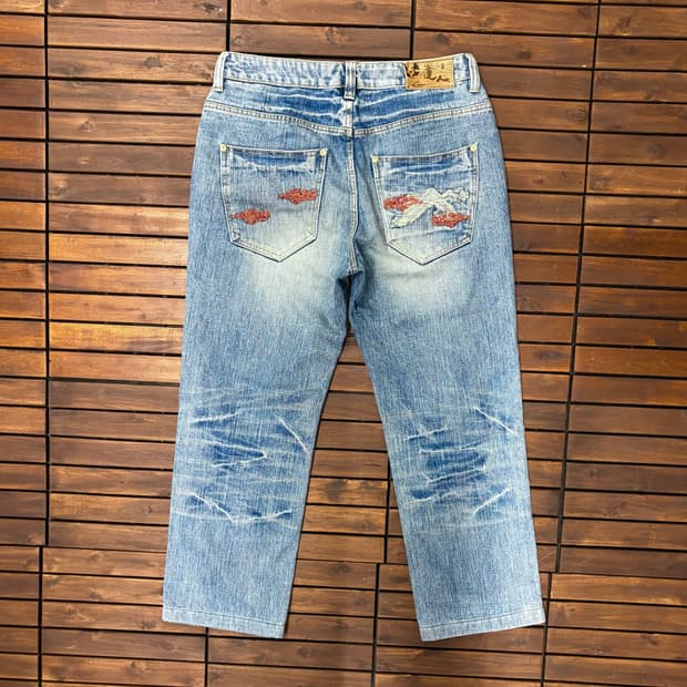 빅트레인 자수 데님 팬츠 (34)