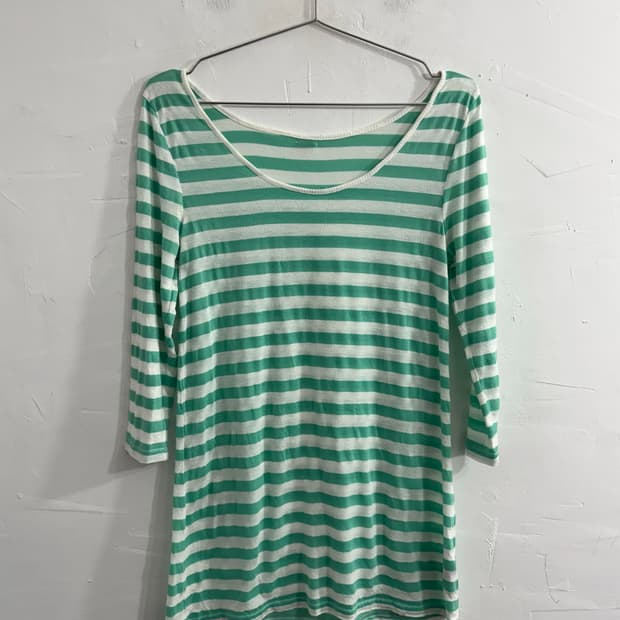 language mint stripe top