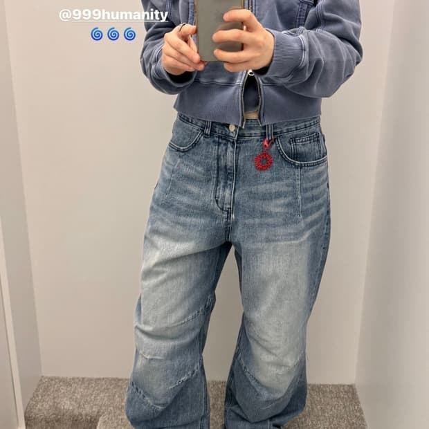 999휴머니티 CURVED HERITAGE DENIM PANTS