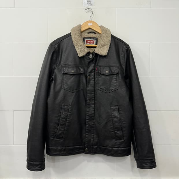 리바이스 가죽 트러커자켓