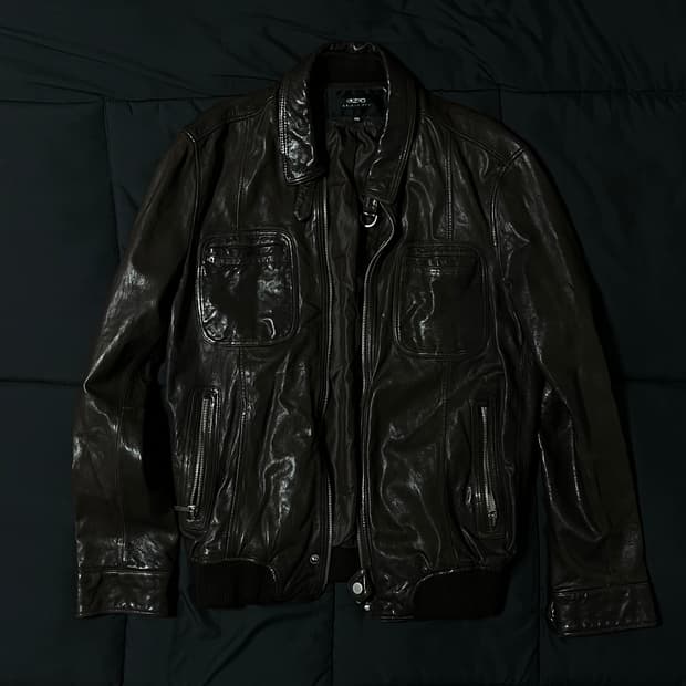 양가죽 레더 자켓 브라운 