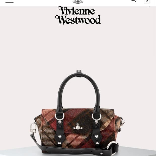 비비안웨스트우드 해리스 트위드 체크 베티나 백