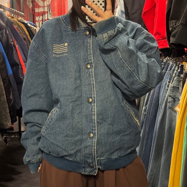 [IM] 데님 바시티자켓