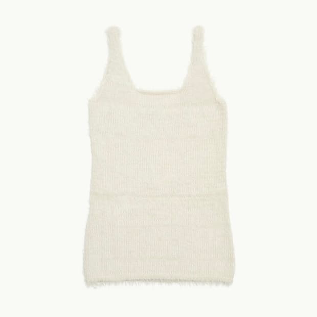 아모멘토 shaggy knit dress