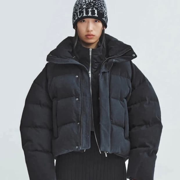 마뗑킴 코튼 워시드 푸퍼 패딩