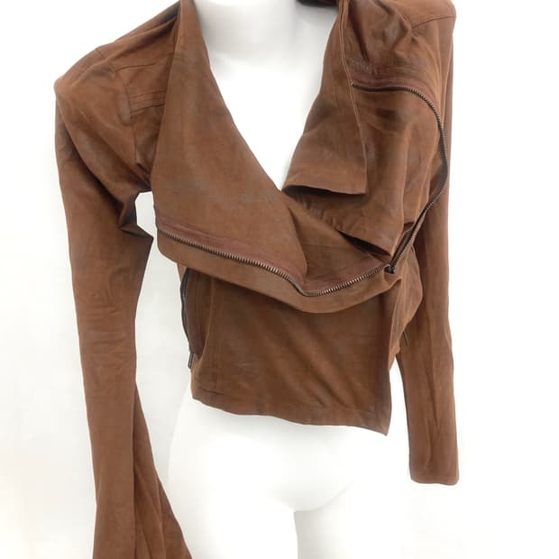 Spiral girl high-neck drape jacket