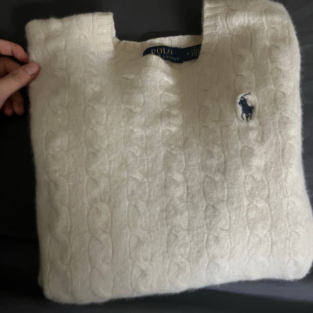 폴로 랄프로렌 아이보리 니트 m