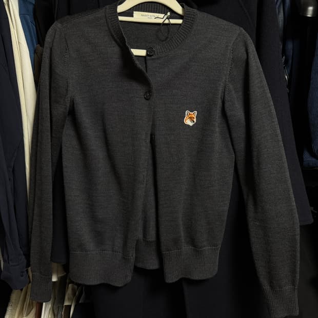 [XS] 메종키츠네 폭스헤드 울 가디건