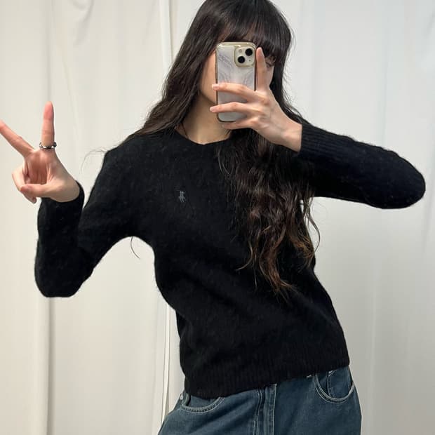 Polo Ralph Lauren black cashmere knit