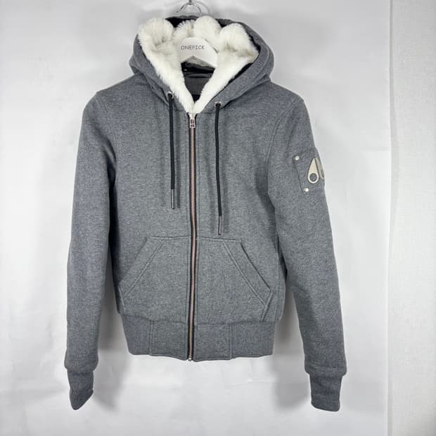 (정품,새상품급)무스너클 클래식 버니 후드집업 스웨터 그레이