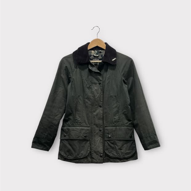 [55] 바버 왁스 자켓 다크 올리브 여성 55사이즈