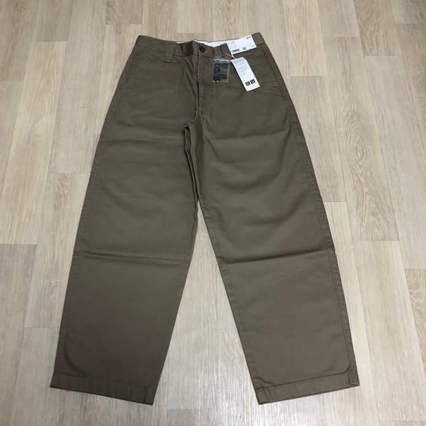 (30) 새상품 유니클로U 와이드핏 치노팬츠 베이지