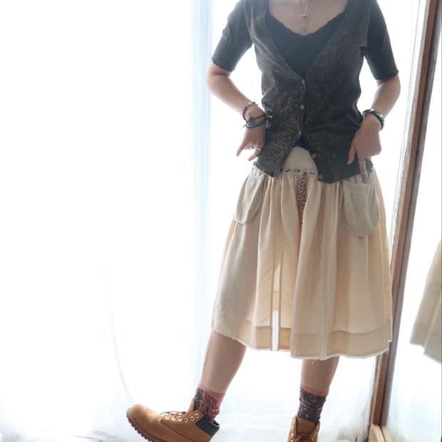 [Tsumori Chisato] Knit Layered Skirt