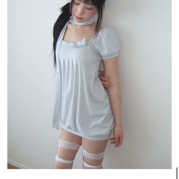 엔젤넘버555 엔넘파 리본 플레이티드 드레스 원피스 dress