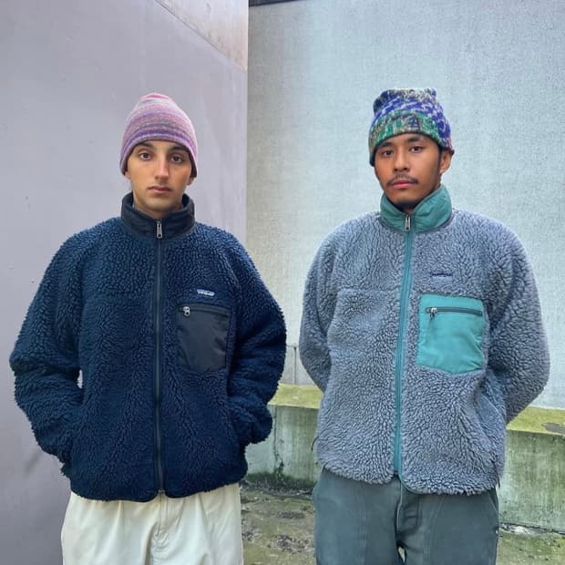 (L) 파타고니아 빈티지 딥파일 딥블루