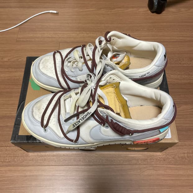 나이키 오프화이트 덩크 LOT46 270 급처