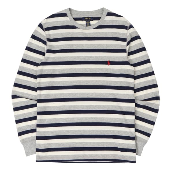 폴로 랄프로렌 스트라이프 와플 롱슬리브