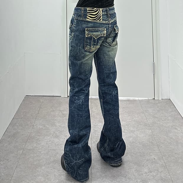 Studded Rivet Bootcut Denim Jeans