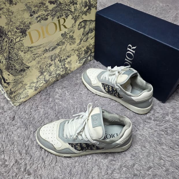 {클로젯}[40.5][풀구성]디올 오블리크 B27 스니커즈 그레이